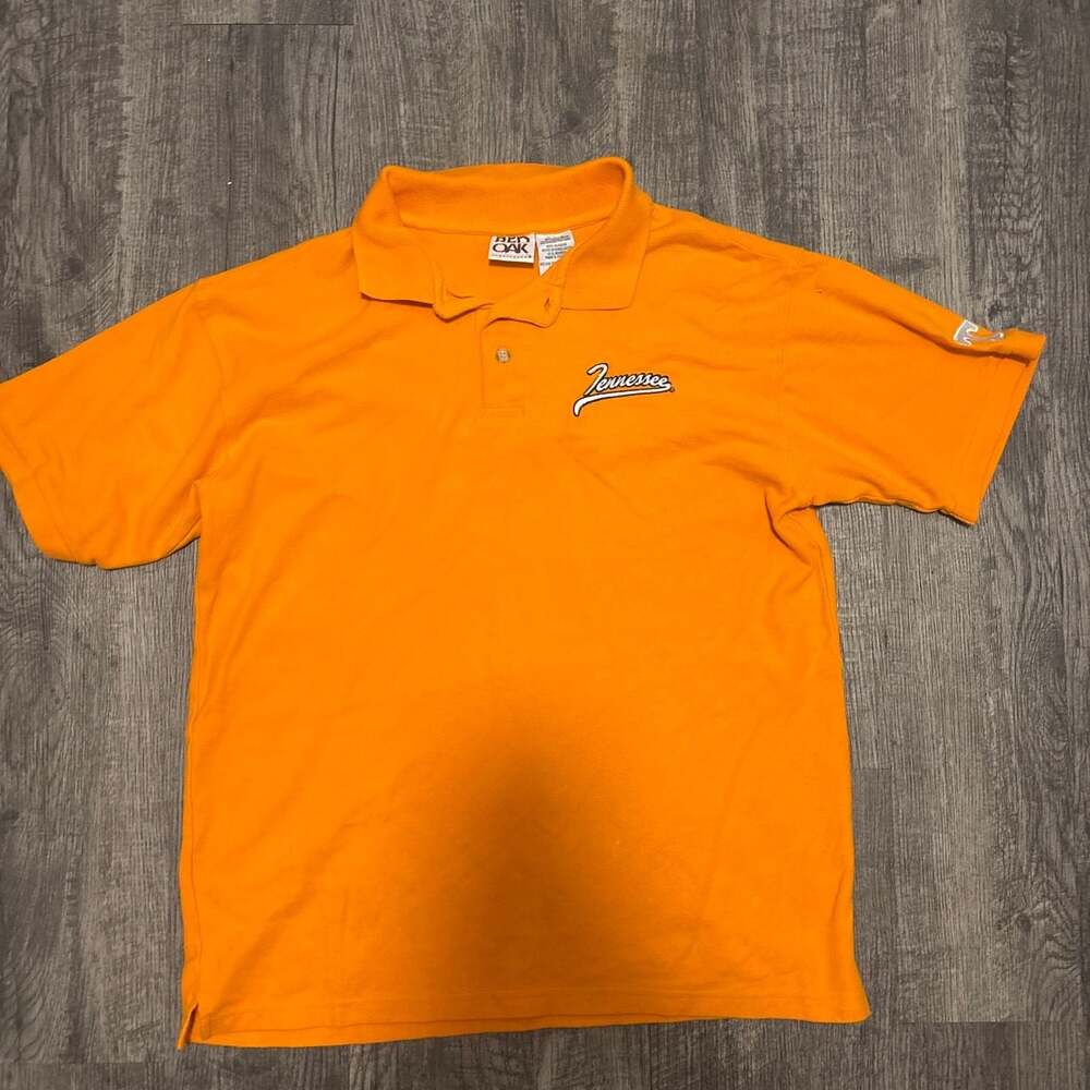 Tennessee Volunteers Red Oak Sportswear Men Size XL Polo Shirt 100% Cotton Heavy